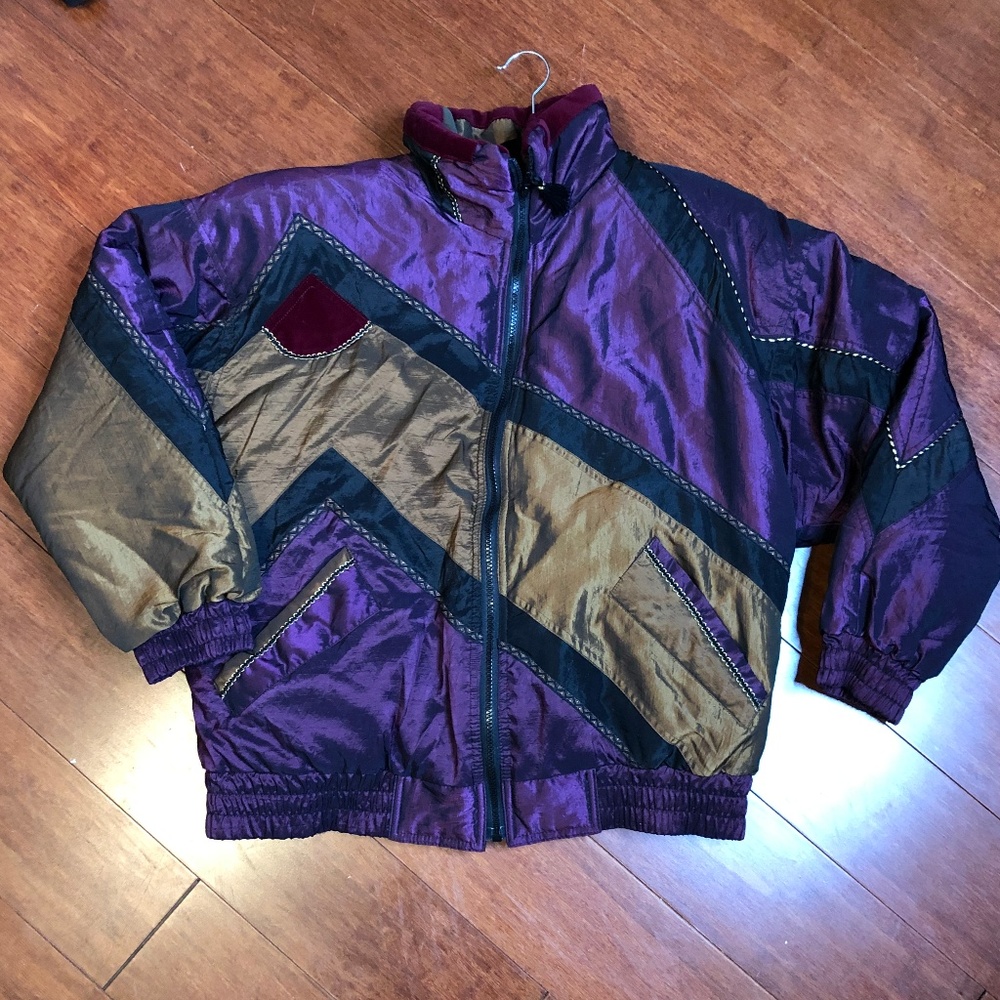 VINTAGE Puffy Colorblock Jacket